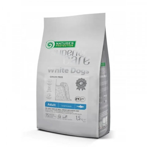 NATURE'S PROTECTION Superior Care White dog Small breeds Herring - trockenfutter für Hunde - 1,5kg - Fotogalerie 1
