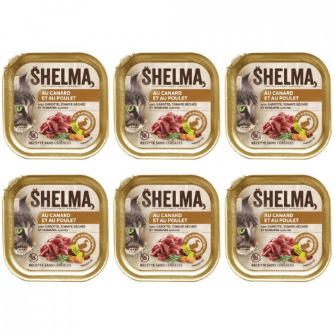 SHELMA Duck and chicken pate - nassfutter für Katzen - 6x100g - Fotogalerie 1