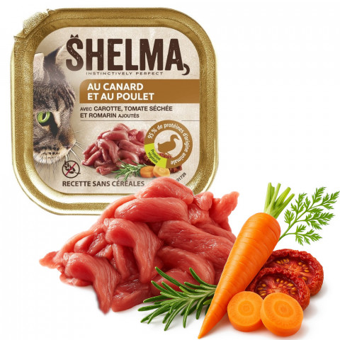 SHELMA Duck and chicken pate - nassfutter für Katzen - 6x100g - Fotogalerie 5