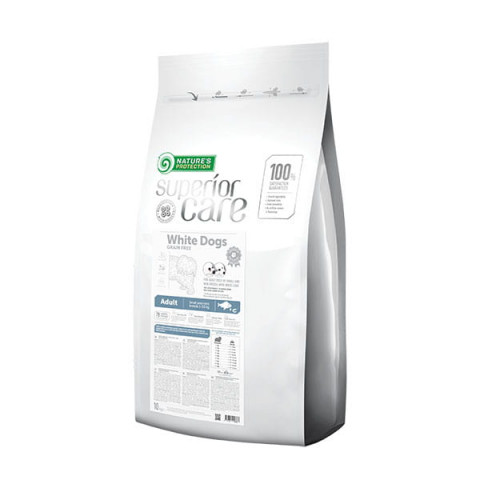 NATURE'S PROTECTION Superior Care White Dogs Grain Free Adult Small Białoryba – Trockenfutter für Hunde – 10 kg - Fotogalerie 1
