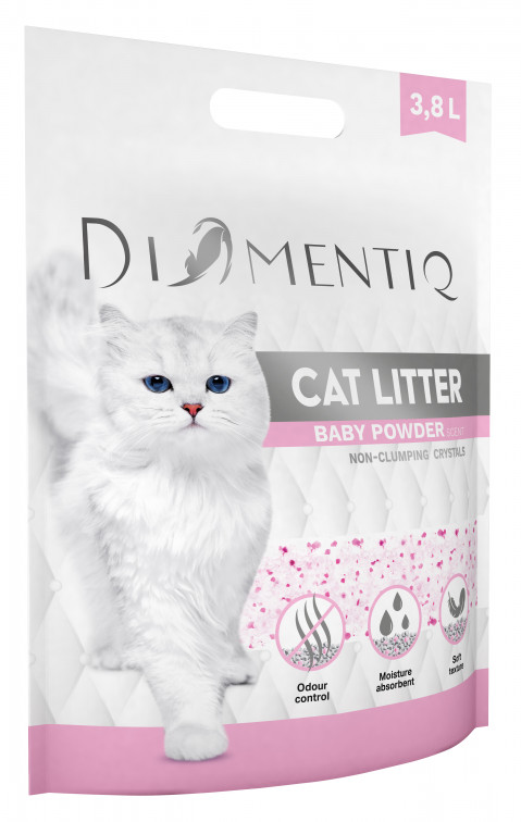 DIAMENTIQ Micro Baby Powder Silikatstreu, nicht klumpend für Katzen – 10x3,8 l - Fotogalerie 5