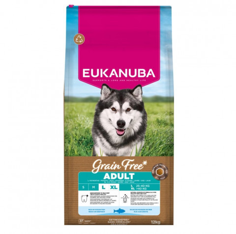 EUKANUBA Grain Free Adult Large Ocean Fish - trockenfutter für Hunde - 12kg - Fotogalerie 1