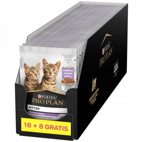PURINA Pro Plan Kitten Health Start with turkey in sauce - nassfutter für Katzen - 26x85g (18 + 8 GRATIS) - Fotogalerie 1