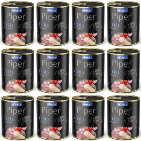 DOLINA NOTECI Piper Animals mit Kabeljau und Tomate - Nassfutter für Hunde - 12x800g - Fotogalerie 1