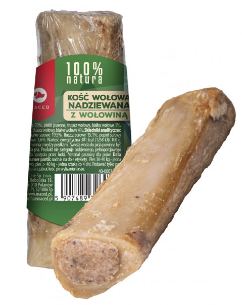 MACED Bone stuffed with beef - kauartikel für hunde - 150g - Fotogalerie 1