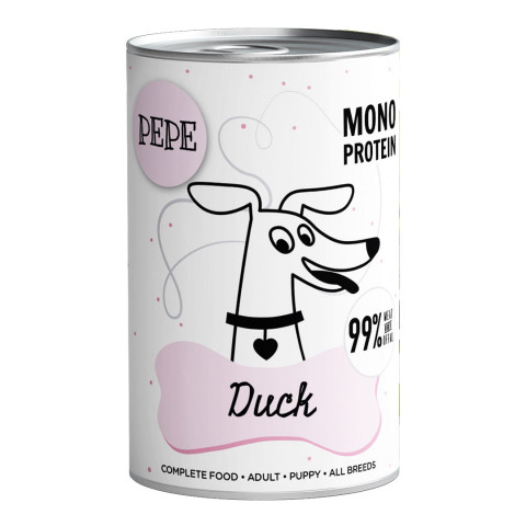 PAKA ZWIERZAKA Pepe Duck - Nassfutter für Hunde - 400g - Fotogalerie 1