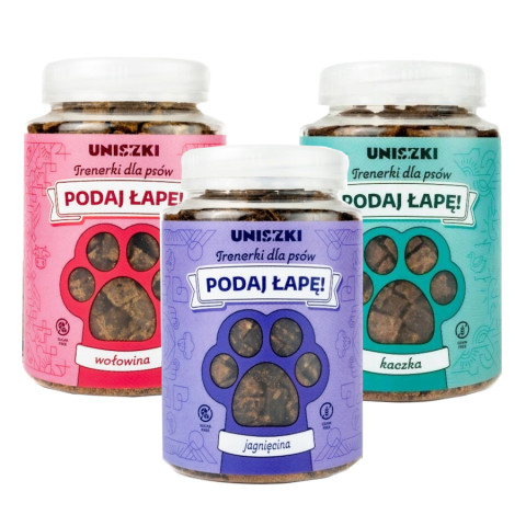 UNISZKI Trainingsleckerlis Podaj łapę MIX 3 Sorten - Hundesnack - 3x210g - Fotogalerie 1