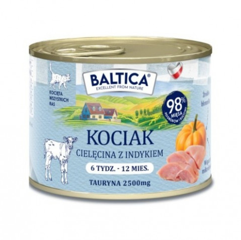 BALTICA Smaki regionów Kitten Veal with turkey - nassfutter für Katzen - 185g - Fotogalerie 1