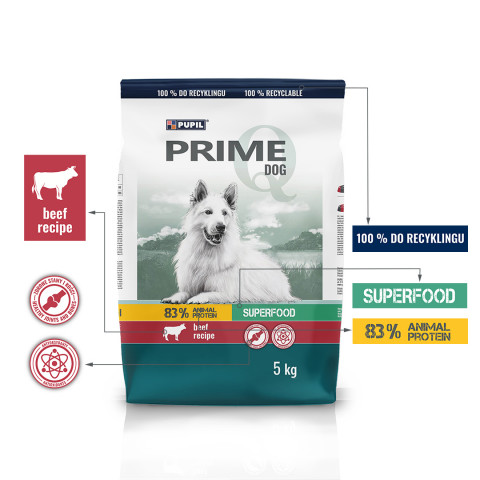 PUPIL Prime Rich in beef with vegetables - trockenfutter für Hunde - 5kg - Fotogalerie 4