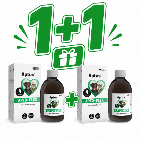 APTUS Apto-flex Gelenkunterstützung – Nahrungsergänzungsmittel für Hunde und Katzen – 200ml + 200ml GRATIS! - Fotogalerie 1