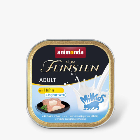 ANIMONDA Vom Feinsten Adult Milkies mit Huhn und Joghurtfüllung - Nassfutter für Katzen - 100g - Fotogalerie 1