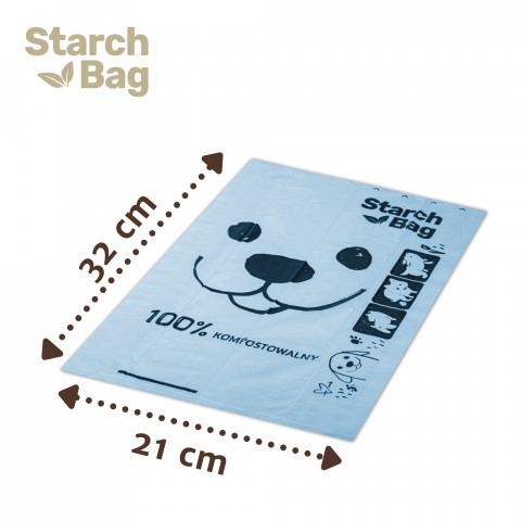 STARCHBAG BIO kompostierbare Kotbeutel schwarz – 8x15 Stück - Fotogalerie 5