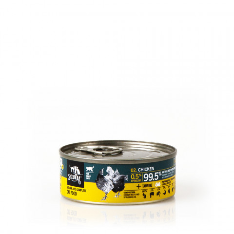 3COTY Chicken with spirulina - nassfutter für Katzen - 24x80g - Fotogalerie 6