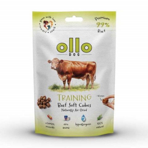 OLLO Air Dried Training Beef Cubes - leckerli für hunde - 80g - Fotogalerie 1