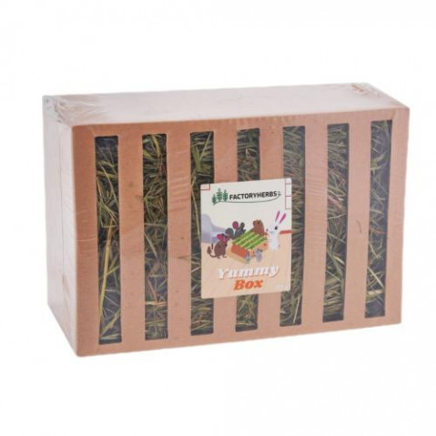 FACTORYHERBS Yummy Box - Futterautomat mit Heu - 350g - Fotogalerie 1
