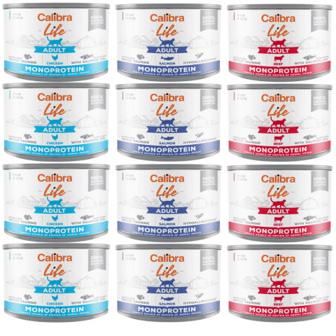 CALIBRA Cat Life Adult MIX - Nassfutter für Katzen - 12x200g - Fotogalerie 1