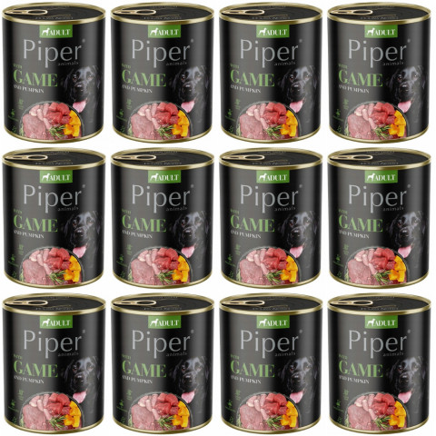 DOLINA NOTECI Piper Animals mit Wild und Kürbis - Nassfutter für Hunde - 12x800g - Fotogalerie 1