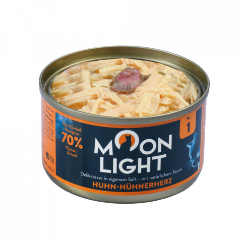 MOONLIGHT Dinner nr 1 Chicken with chicken hearts - nassfutter für Katzen - 80g - Fotogalerie 3