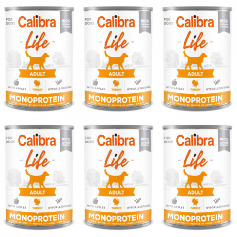 CALIBRA Dog Life Adult Pute mit Äpfeln - Nassfutter für Hunde - 6x400g - Fotogalerie 1