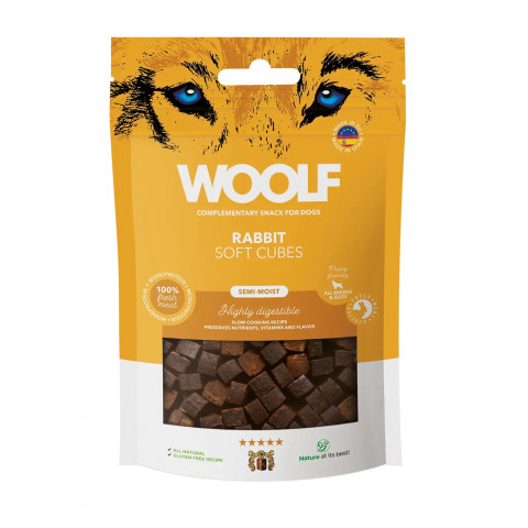 WOOLF Soft Cubes Rabbit - leckerli für hunde - 100g - Fotogalerie 1