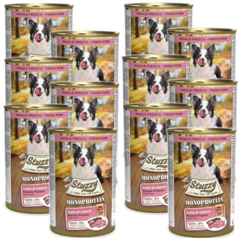 STUZZY Monoprotein Schwein – Nassfutter für Hunde – 12x400g - Fotogalerie 1