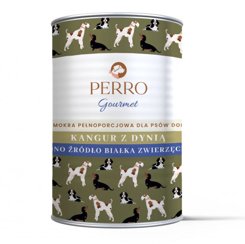 PERRO Gourmet Kangaroo with pumpkin - Nassfutter für Hunde - 24x400g - Fotogalerie 5