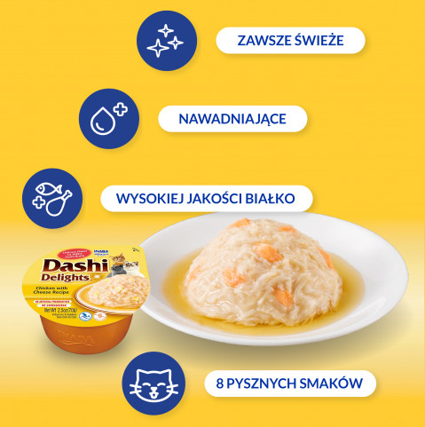 INABA Dashi Delights Huhn mit Käse in Brühe – Delikatesse für Katzen – 3x70 g + 1x70 g Gratis! - Fotogalerie 20