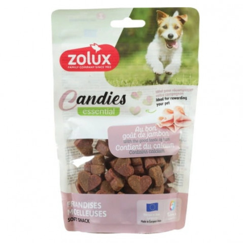 ZOLUX Candies Essential Mini ham hearts - leckerli für hunde - 150g - Fotogalerie 1