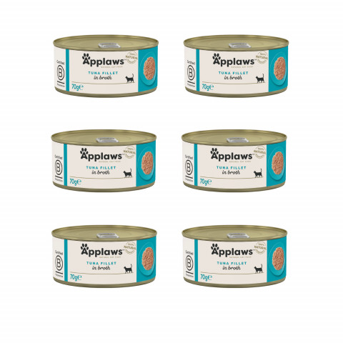 APPLAWS Tuna fillet in broth - nassfutter für Katzen - 6x70g - Fotogalerie 1