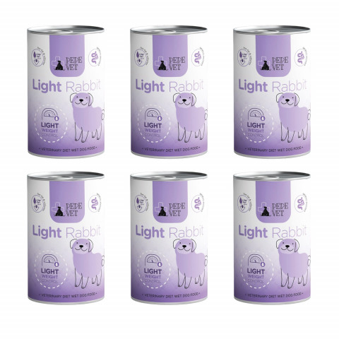 PAKA ZWIERZAKA Pepe Vet Light Mono Rabbit - Nassfutter für Hunde - 6x400g - Fotogalerie 1
