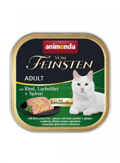 ANIMONDA Vom Feinsten Adult Classic Cat Beef, salmon, spinach - nassfutter für Katzen - 100g - Fotogalerie 2