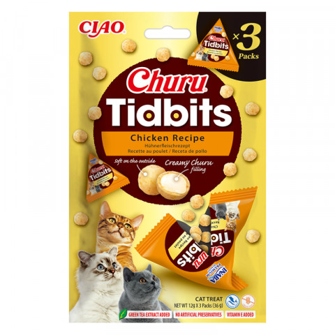 INABA Churu Tidbits Chicken - Katze behandeln - 3x12g - Fotogalerie 1