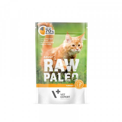 RAW PALEO Adult Cat Turkey – Nassfutter für Katzen – 100 g - Fotogalerie 1