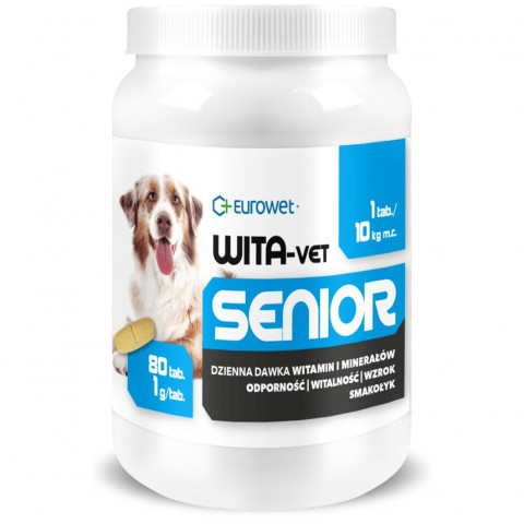 EUROWET Wita-Vet Senior - nahrungsergänzungsmittel für hunde - 80 tabletten - Fotogalerie 1
