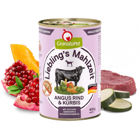 GRANATAPET Liebling's Mahlzeit Angus beef & pumpkin - Nassfutter für Hunde - 800g - Fotogalerie 2