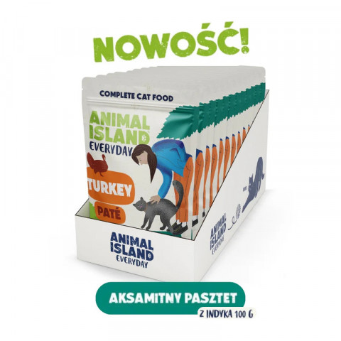 ANIMAL ISLAND Pate Turkey - nassfutter für Katzen - 12x100g - Fotogalerie 2