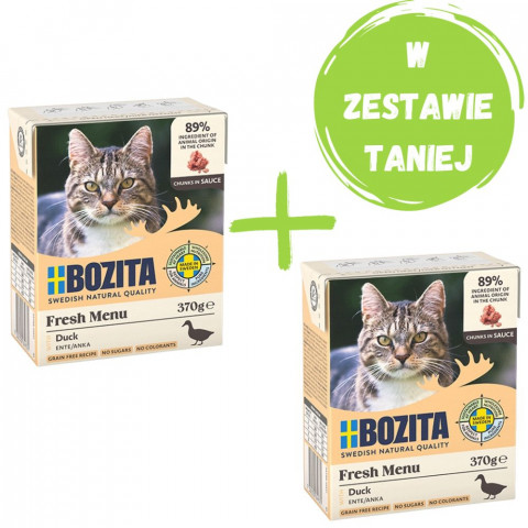 BOZITA Kaczka w sosie - mokra karma dla kota - 370g + GRATIS! - Fotogalerie 1