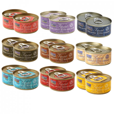 FISH4CATS Finest Filet GESCHMACKSMIX – Nassfutter für Katzen 18x70g - Fotogalerie 1