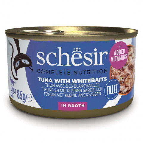 SCHESIR in cooking water Tuna with whitebait - nassfutter für Katzen – 85 g - Fotogalerie 1