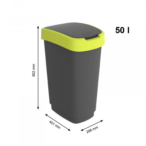 ROTHO Twist Lime - mülleimer – 50l - Fotogalerie 2