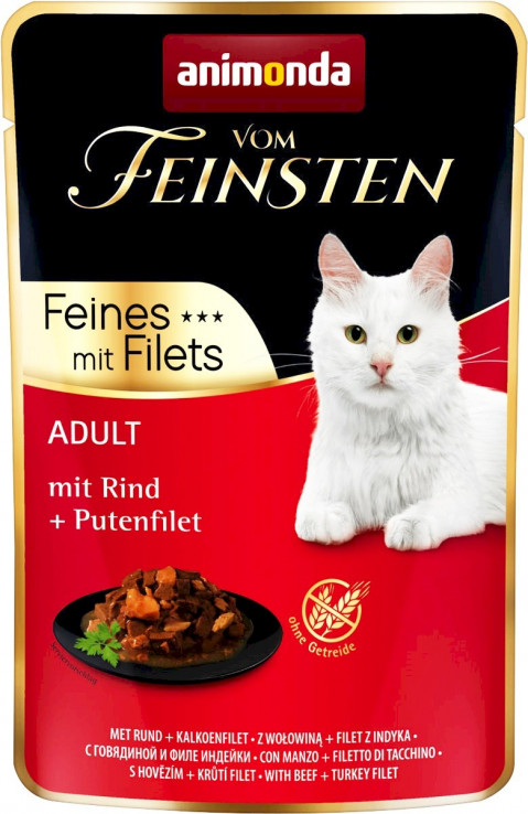  ANIMONDA vom Feinsten Rindfleisch, Putenfilet - Katzen Nassfutter - 85 g - Fotogalerie 1