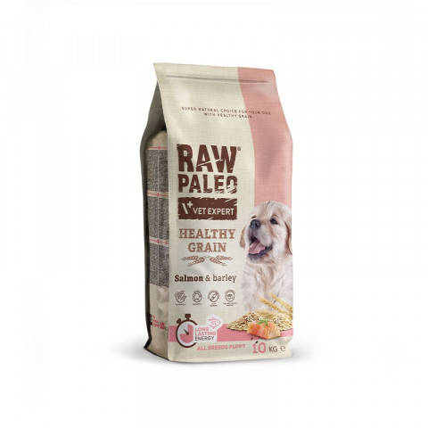 Raw Paleo Healthy Grain Puppy Lachs und Gerste – Trockenfutter für Hunde – 10 kg - Fotogalerie 1