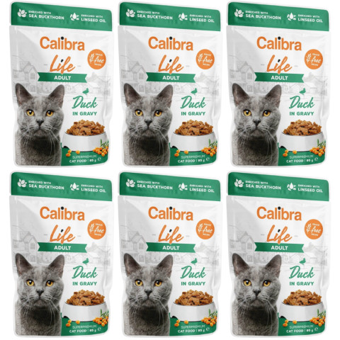 CALIBRA Cat Life Adult Duck in gravy - Nassfutter für Katzen - 6x85g - Fotogalerie 1