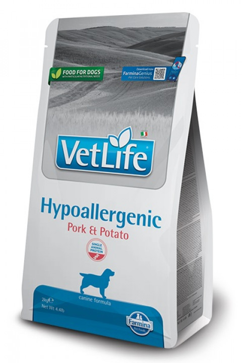 FARMINA Vet Life Hypoallergenic Pork & Potato - Trockenfutter für Hunde - 2 kg - Fotogalerie 1