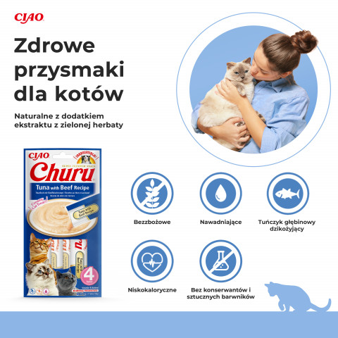 INABA Churu Tuna with Beef Recipe - Katze behandeln - 4x14 g - Fotogalerie 7