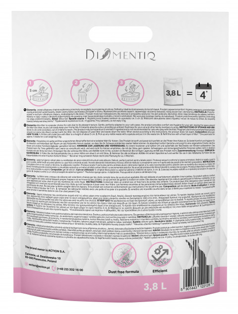 DIAMENTIQ Micro Baby Powder Silikatstreu, nicht klumpend für Katzen – 10x3,8 l - Fotogalerie 3