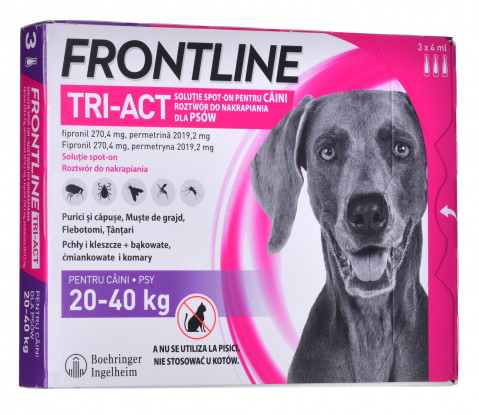 FRONTLINE Tri-act L 20-40 kg - Parasitentropfen für Hunde - 3 x 4 ml - Fotogalerie 1
