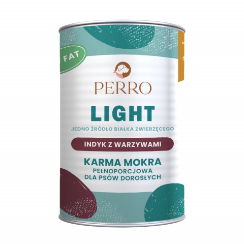 PERRO Light Monoprotein Turkey with vegetables - Nassfutter für Hunde - 400g - Fotogalerie 1