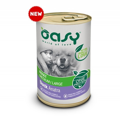 OASY One Protein Adult Medium/Large Duck - Nassfutter für Hunde - 400g - Fotogalerie 1