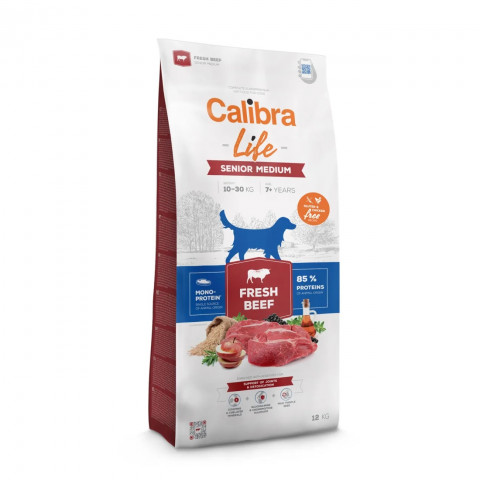 CALIBRA Life Senior Medium Fresh Beef - trockenfutter für Hunde - 12kg - Fotogalerie 1